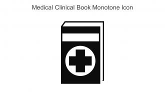 Medical Clinical Book Monotone Icon In Powerpoint Pptx Png And Editable Eps Format