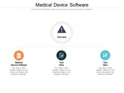 Medical device software ppt powerpoint presentation portfolio diagrams cpb