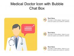 Medical doctor icon with bubble chat box