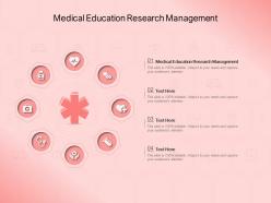Medical education research management ppt powerpoint presentation layouts examples