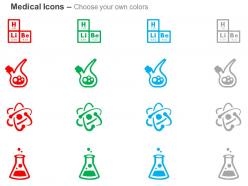 Medical equipment periodic table nuclear reaction ppt icons graphics