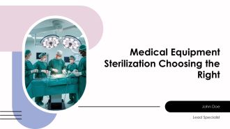 Medical Equipment Sterilization Choosing The Right PPT Slides AT