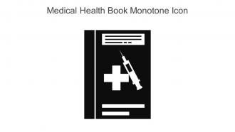 Medical Health Book Monotone Icon In Powerpoint Pptx Png And Editable Eps Format