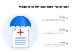 Medical health insurance policy icon