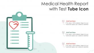 Medical Health Report With Test Tube Icon
