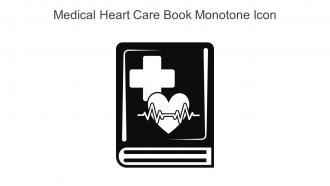 Medical Heart Care Book Monotone Icon In Powerpoint Pptx Png And Editable Eps Format