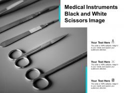 Medical instruments black and white scissors image