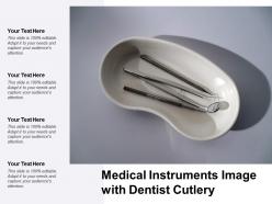 Medical instruments image with dentist cutlery