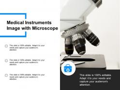 Medical instruments image with microscope