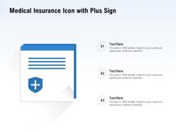 Medical insurance icon with plus sign