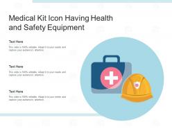 Medical Kit Icon Having Health And Safety Equipment