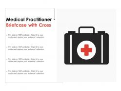 Medical practitioner briefcase with cross