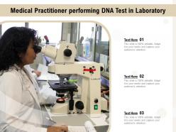 Medical practitioner performing dna test in laboratory