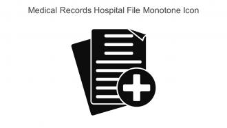 Medical Records Hospital File Monotone Icon In Powerpoint Pptx Png And Editable Eps Format