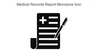 Medical Records Report Monotone Icon In Powerpoint Pptx Png And Editable Eps Format