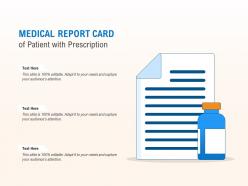 Medical report card of patient with prescription