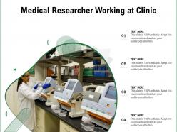 Medical researcher working at clinic