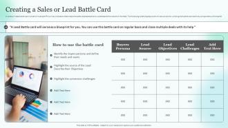 Medical Sales Representative Strategy Playbook Creating A Sales Or Lead Battle Card