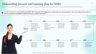 Medical Sales Representative Strategy Playbook Onboarding Process And Training Plan For SDRs