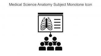 Medical Science Anatomy Subject Monotone Icon In Powerpoint Pptx Png And Editable Eps Format