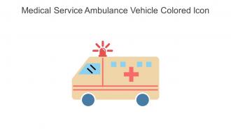 Medical Service Ambulance Vehicle Colored Icon In Powerpoint Pptx Png And Editable Eps Format