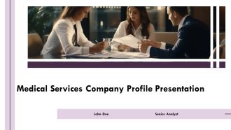 Medical Services Company Profile Presentation PPT Presentation AT