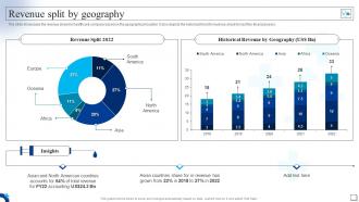 Medical Services Company Profile Revenue Split By Geography Ppt Summary Designs Download