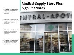Medical supply store plus sign pharmacy