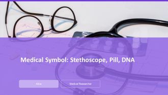 Medical Symbol Stethoscope Pill DNA PPT Sample AT