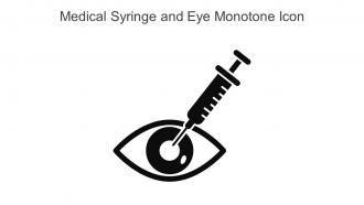 Medical Syringe And Eye Monotone Icon In Powerpoint Pptx Png And Editable Eps Format