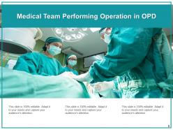 Medical Team Analyzing Treatment Performing Operation Dress
