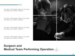 Medical team analyzing treatment performing operation dress