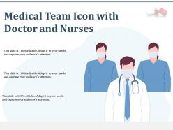 Medical team icon with doctor and nurses