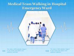 Medical team walking in hospital emergency ward