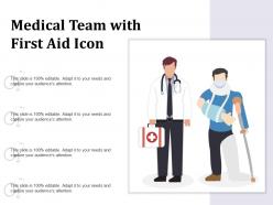 Medical team with first aid icon