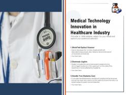 Medical technology innovation in healthcare industry