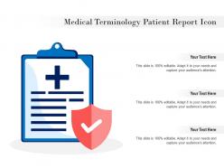Medical terminology patient report icon
