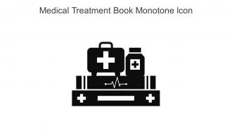 Medical Treatment Book Monotone Icon In Powerpoint Pptx Png And Editable Eps Format