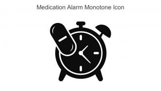 Medication Alarm Monotone Icon In Powerpoint Pptx Png And Editable Eps Format