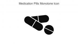 Medication Pills Monotone Icon In Powerpoint Pptx Png And Editable Eps Format