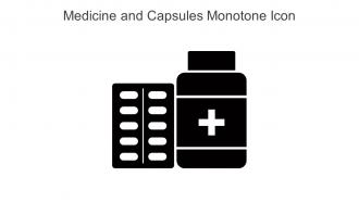 Medicine And Capsules Monotone Icon In Powerpoint Pptx Png And Editable Eps Format