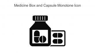 Medicine Box And Capsule Monotone Icon In Powerpoint Pptx Png And Editable Eps Format