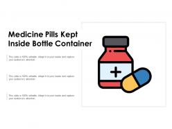Medicine pills kept inside bottle container