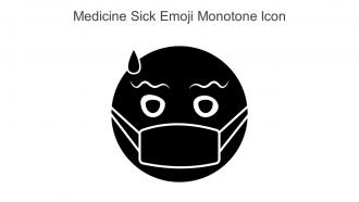 Medicine Sick Emoji Monotone Icon In Powerpoint Pptx Png And Editable Eps Format