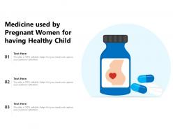Medicine used by pregnant women for having healthy child