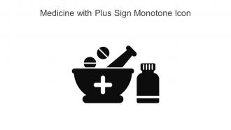 Medicine With Plus Sign Monotone Icon In Powerpoint Pptx Png And Editable Eps Format