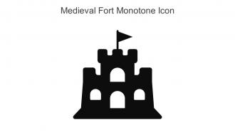Medieval Fort Monotone Icon In Powerpoint Pptx Png And Editable Eps Format