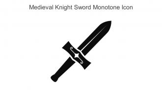 Medieval Knight Sword Monotone Icon In Powerpoint Pptx Png And Editable Eps Format