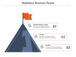 Meditation business people ppt powerpoint presentation infographics guide cpb