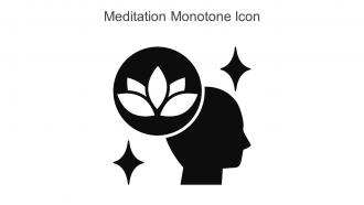 Meditation Monotone Icon In Powerpoint Pptx Png And Editable Eps Format